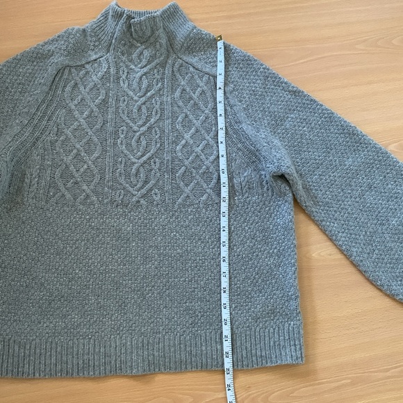 CYNTHIA ROWLEY Gray Oversized Mock Turtleneck Wool Sweater Size XS - Picture 9 of 14